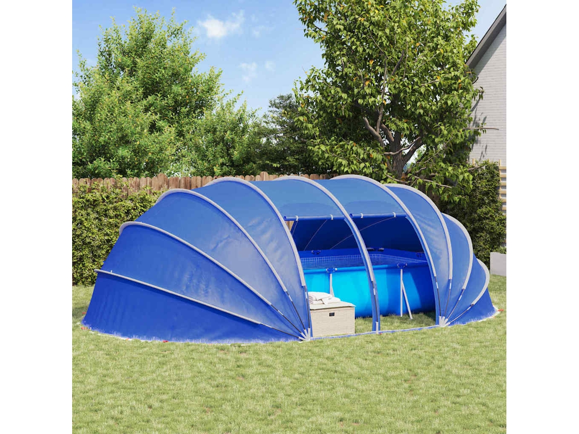 Tenda De Piscina Vidaxl Azul Poliéster (538 X 440 X 204 Cm)