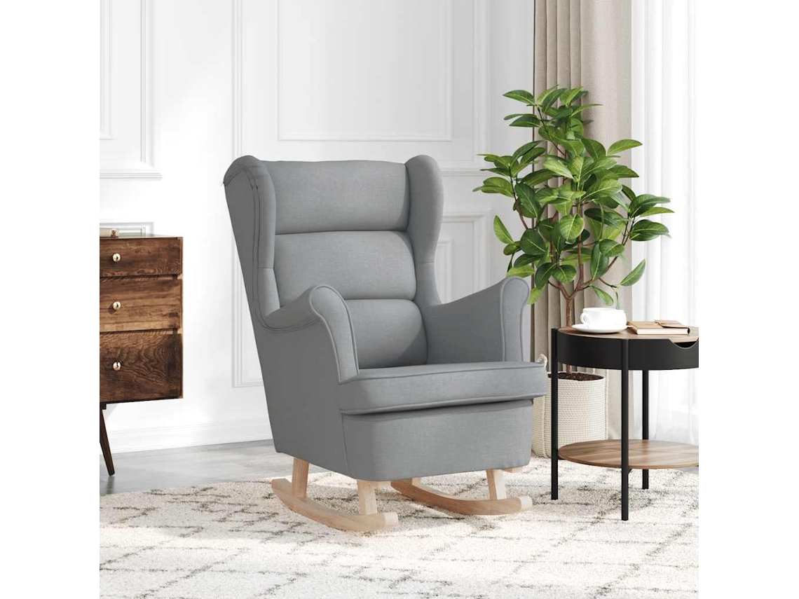 Cadeira de baloiço VIDAXL Cinzeto Tecido (74x90x102 cm)