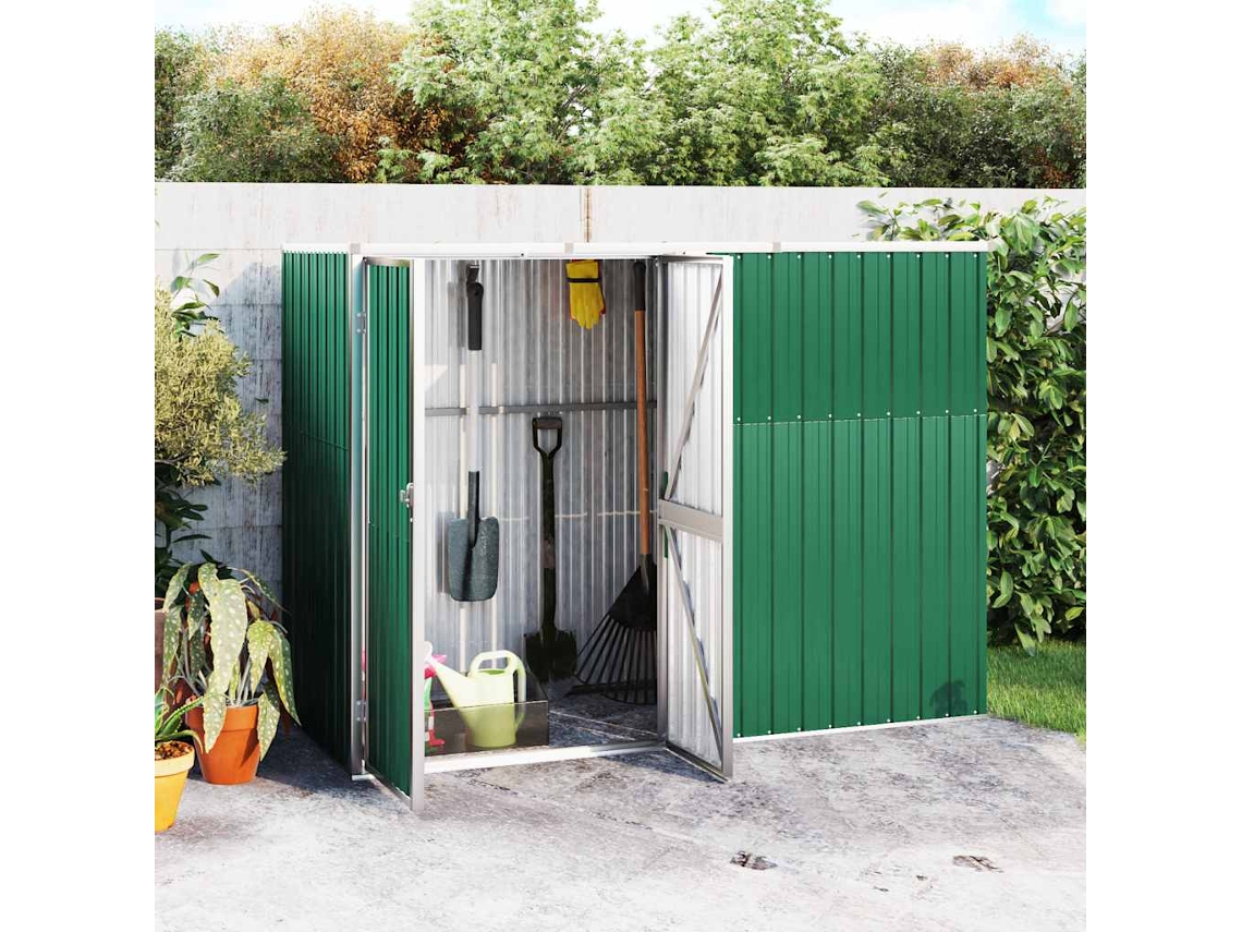 Abrigo VIDAXL Para Ferramentas Verde Aço (225x89x161 cm)