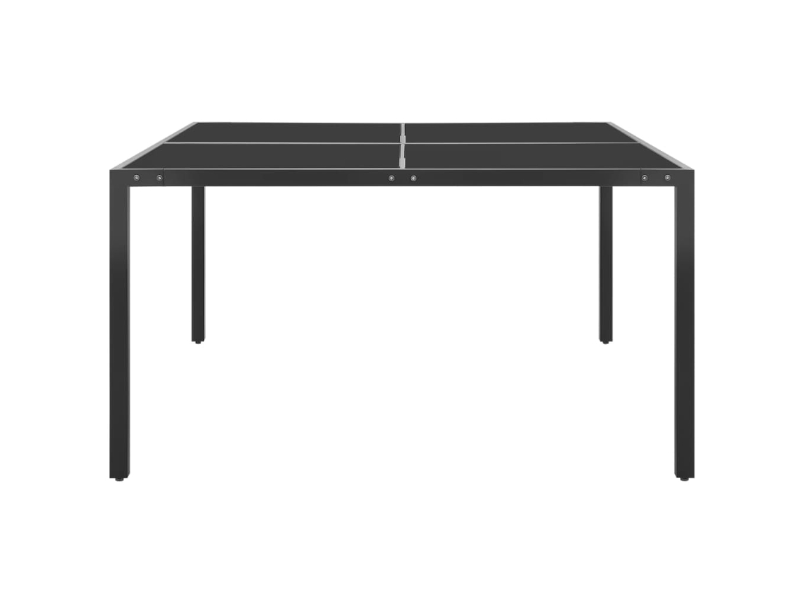 Mesa de jardim VIDAXL Antracite Aço (130x130x72 cm)