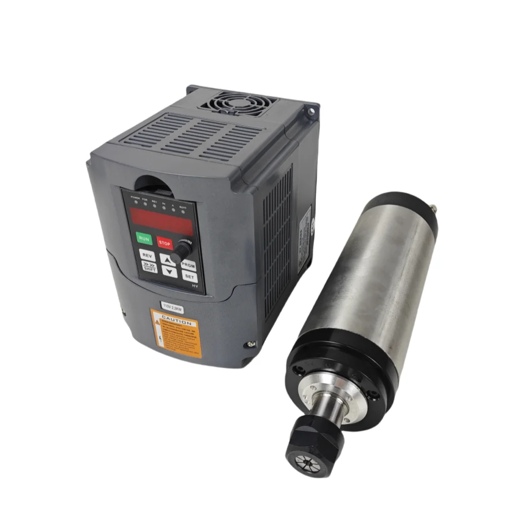 Motor De Fuso Refrigerado A Ar De 2.2kw, Alta Velocidade De Até 24000rpm, Design Compacto 80x230mm, Kit 1, 220v Kit Oem