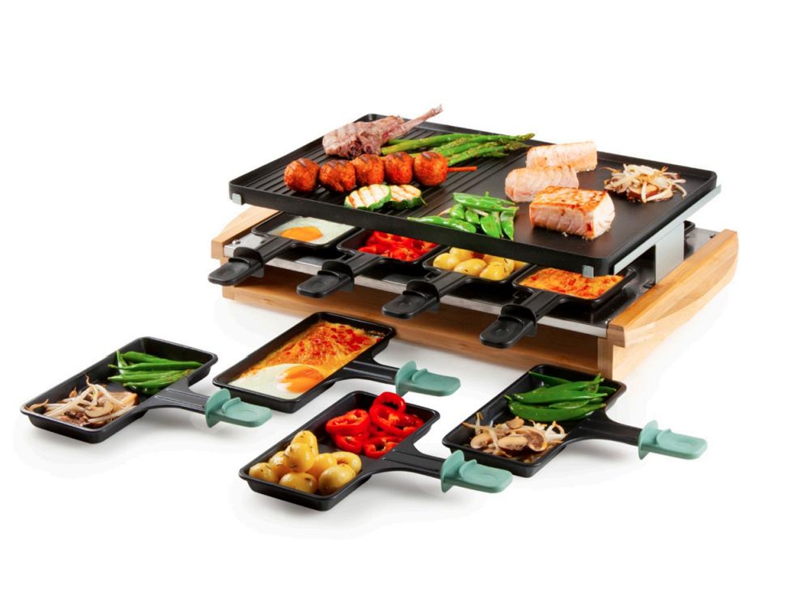 Domo Do9246G Grelhador de Interior 8 Pessoas 1200 W Preto Madeira