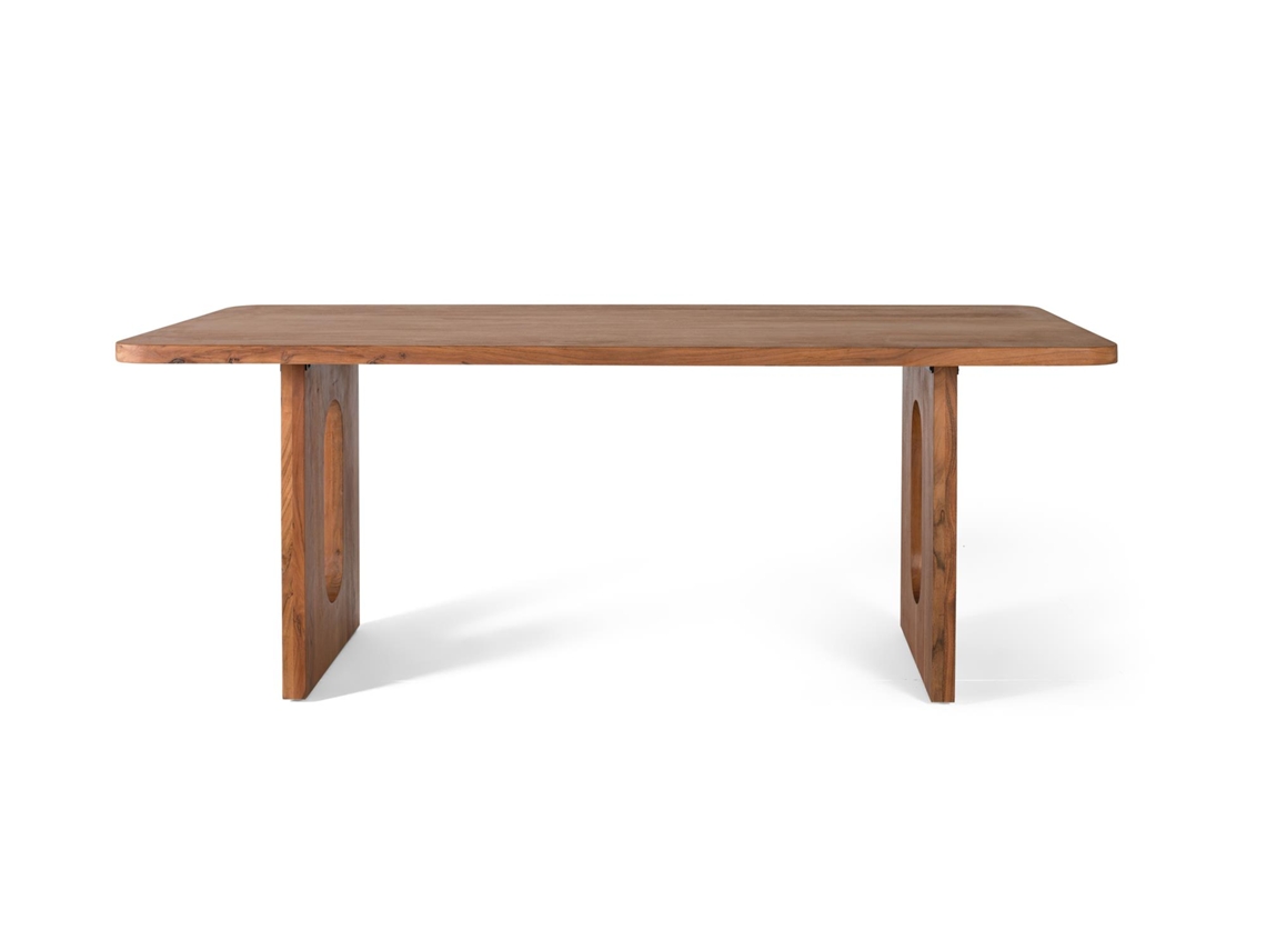 Mesa de jantar em madeira de acácia natural Marrão GINER Y COLOMER 76x100x200