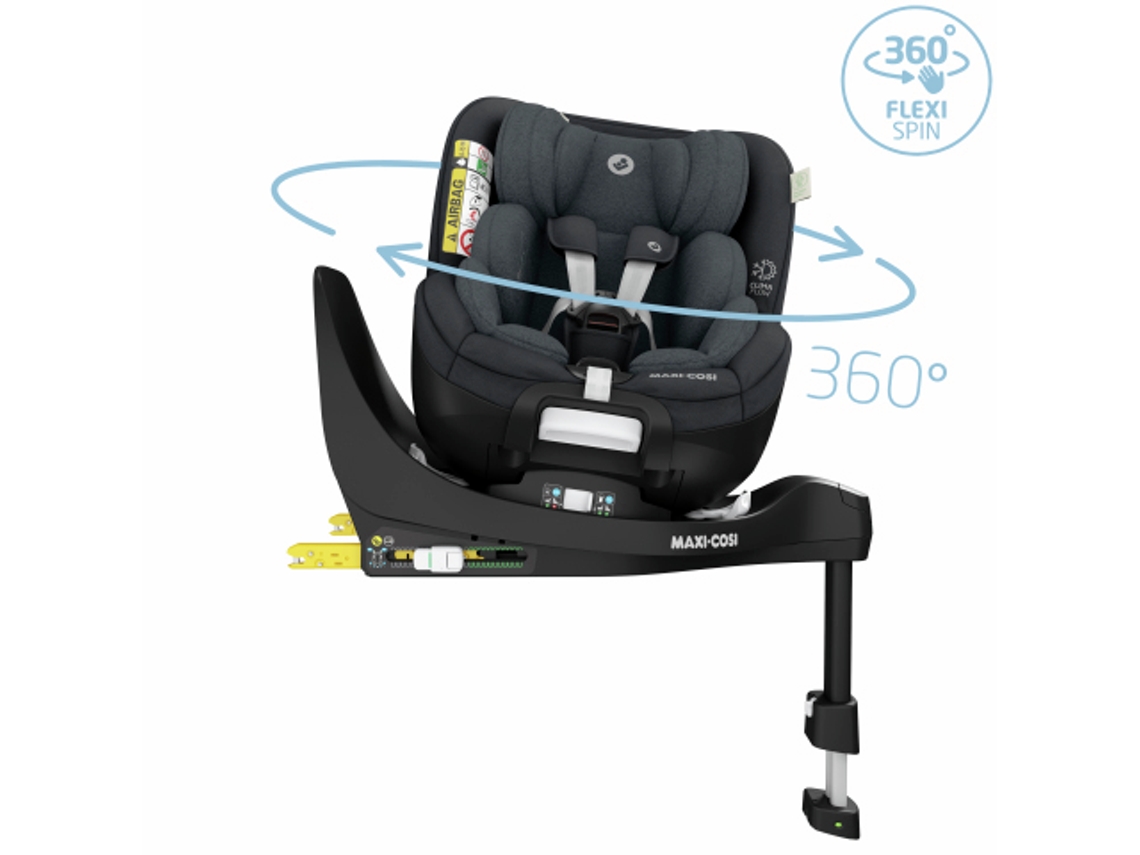 Cadeira auto giratória iSize desde o nascimento Mica Pro Eco da MAXICOSI Authentic Graphite