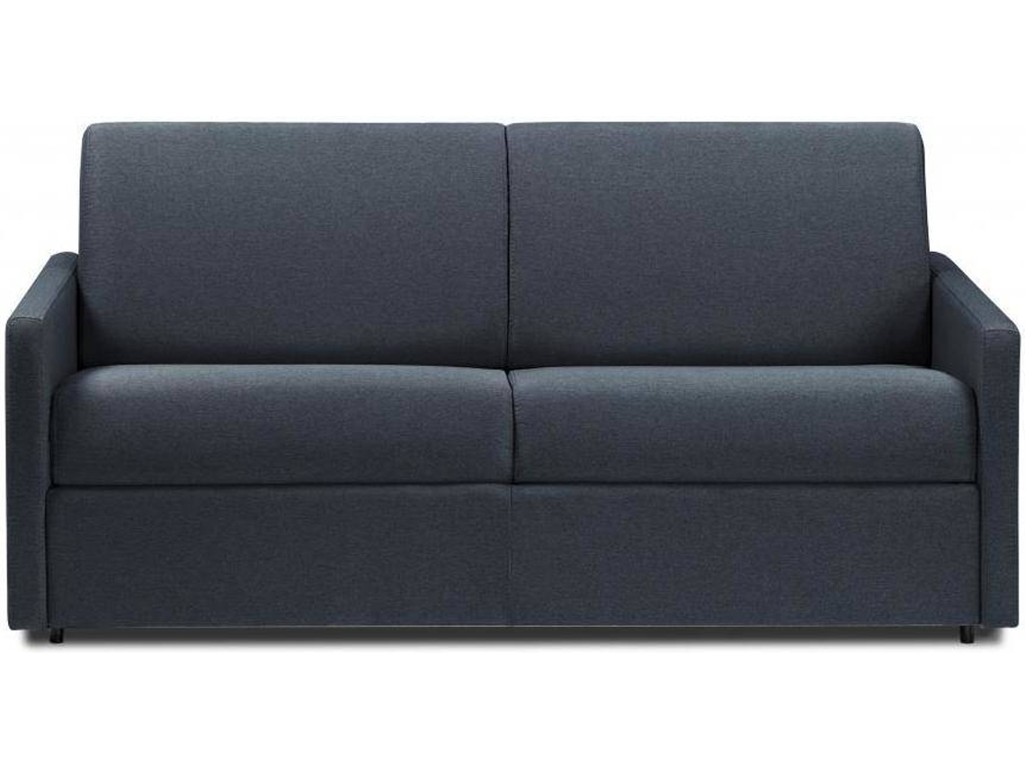 Sofá Cama Calife VENTE-UNIQUE (Azul Escuro - Tecido e Veludo - 170x94x85 cm/Dimensões da cama: 140-159 cm)