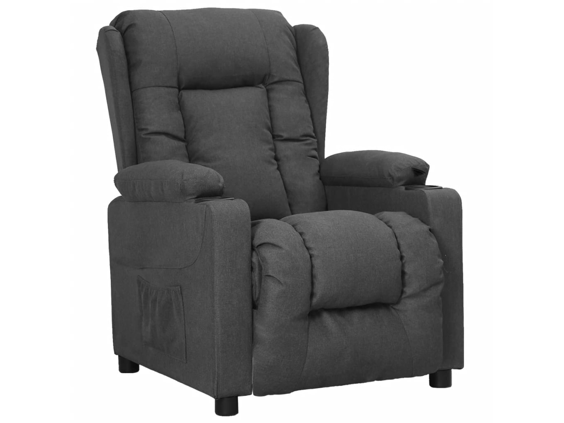 Poltrona reclinável elevatória VIDAXL Cinzeto Tecido