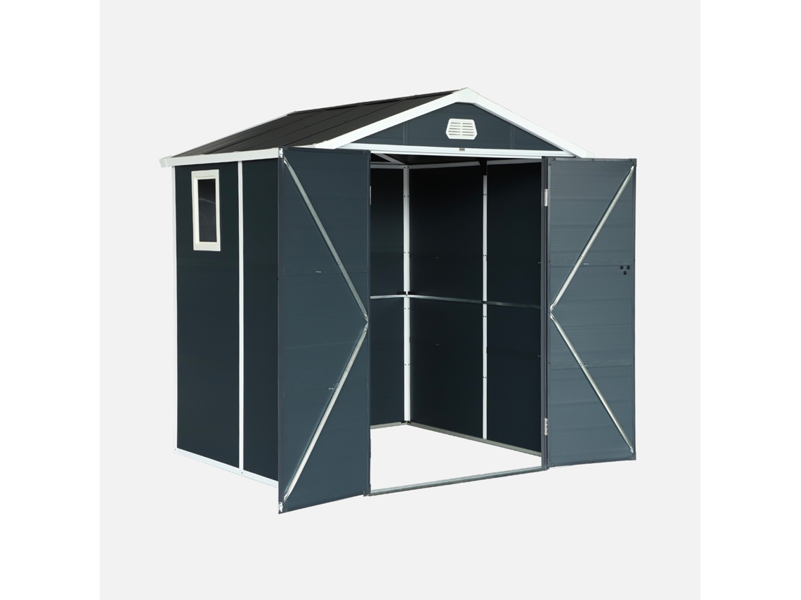 Abrigo SWEEEK Barracão de Plástico com 3 65 m² Anthracite (219x190x192)