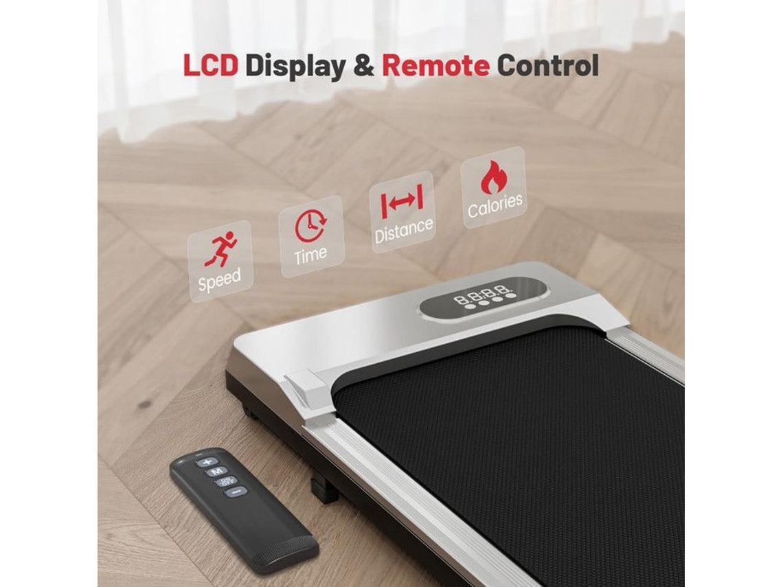 Passadeira Dobrável 1-8Km/H 2 5 Cv com Controle Remoto e Tela Lcd Carga Máxima 120 kg Prata BIGZZIA