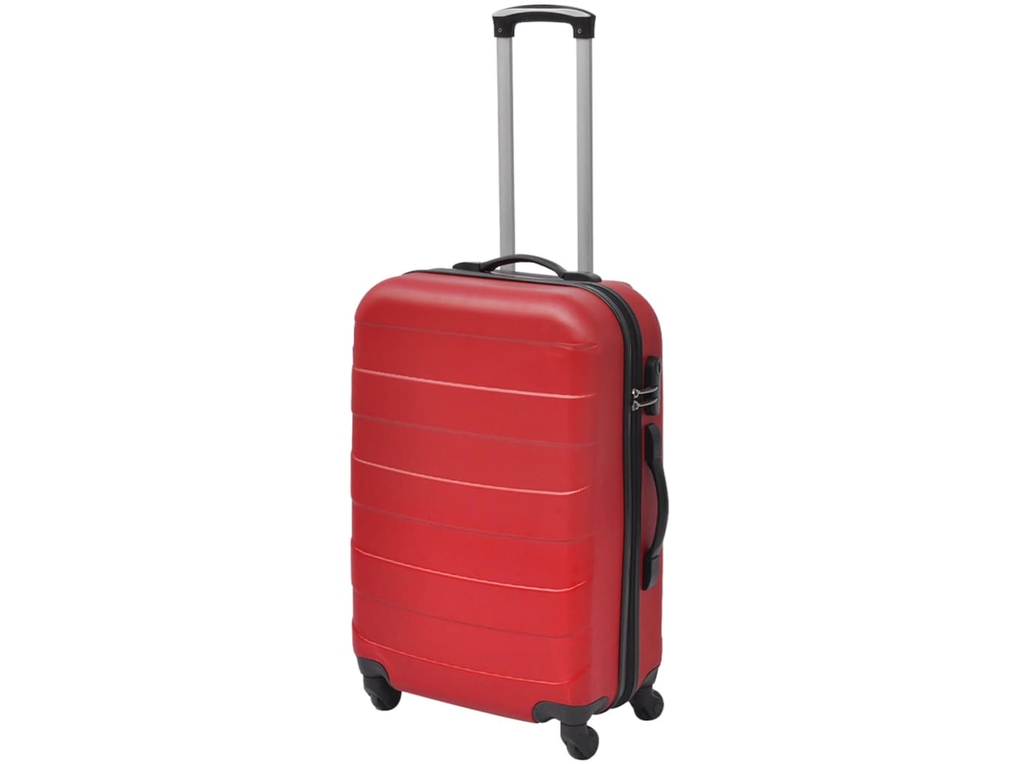 Conjunto de 3 Malas de Viagem VIDAXL Rígidos Vermelho (45,5/55/66 cm)