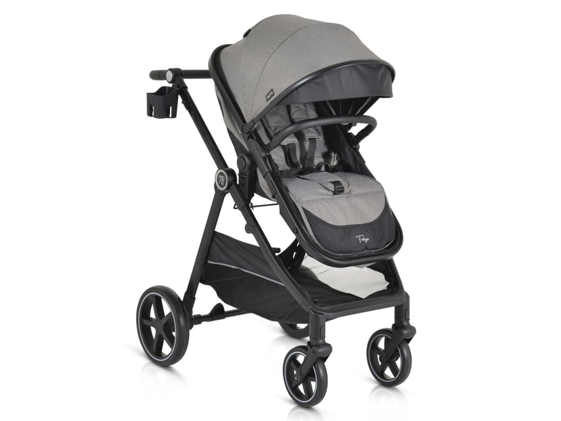 Carrinho de Bebê Duplo Conversível Tokyo Até 22 kg Da MONI Gray