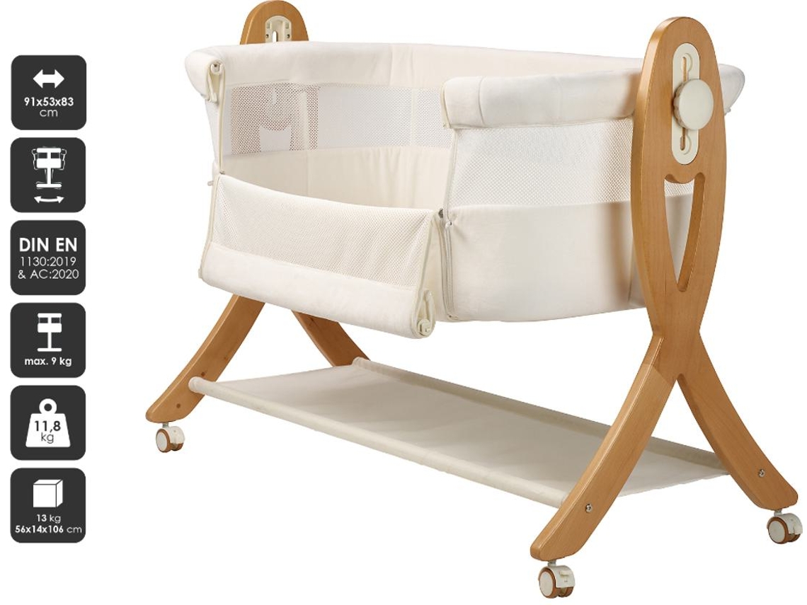 Berço Co Sleep Babygo Sidebyside Creme