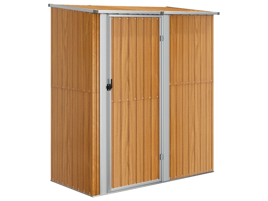 Abrigo de Madeira MAISON EXCLUSIVE Aço Galvanizado Aspeto de (180,5x97x209,5 cm)
