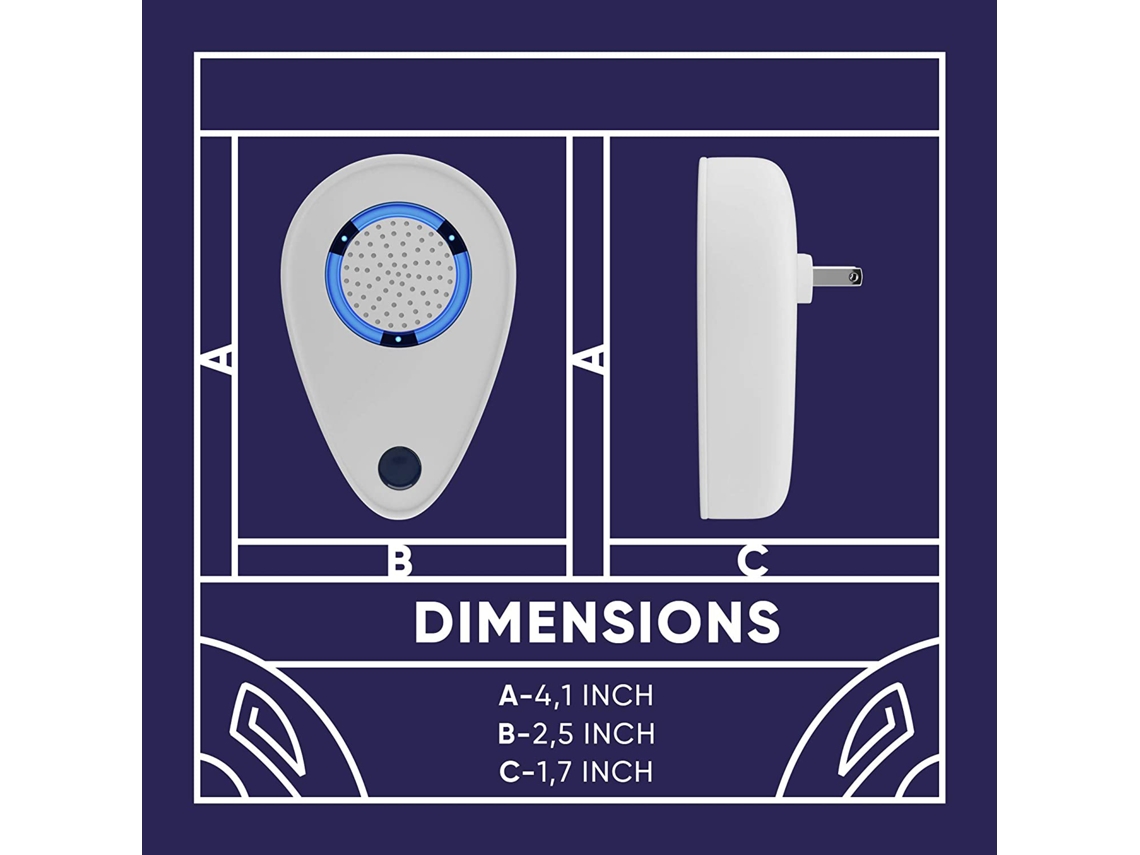 Repelente de Insetos Por Ultrassom Azul e Branco Ferramenta de Jardinagem