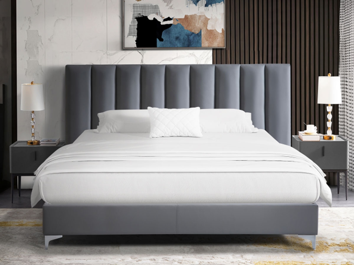 Cama De Casal Classic (cinza)(200×180 Cm)