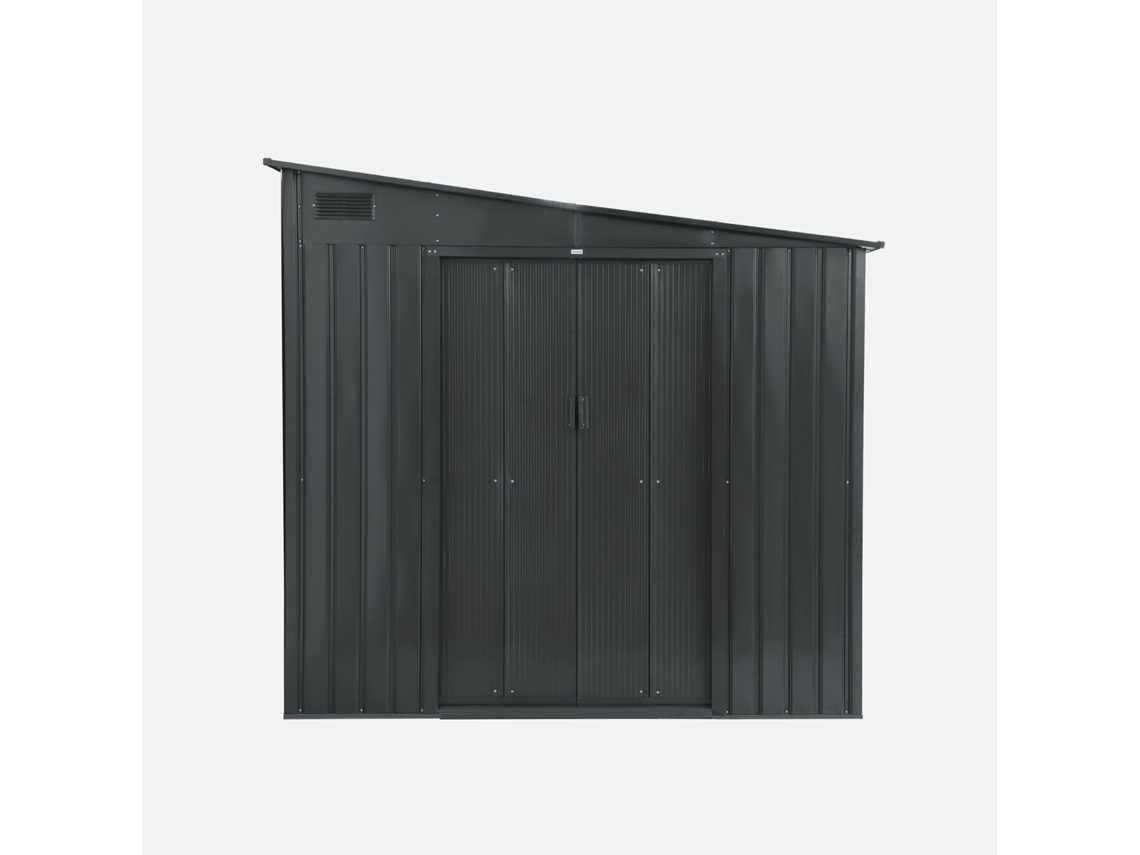 Abrigo De Metal Para Jardim Com Kit De Ancoragem, 5.5m², Antracite Sweeek