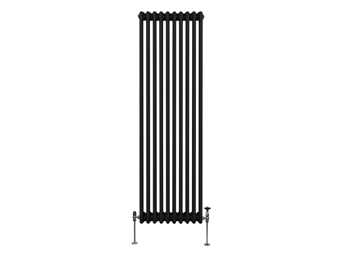 Radiador Vertical Tradicional De 3 Colunas Em Aço Carbono 1,5 Mm Preto, 1800×472 Mm, Emissão De Calor 6596 Btu, Monstershop