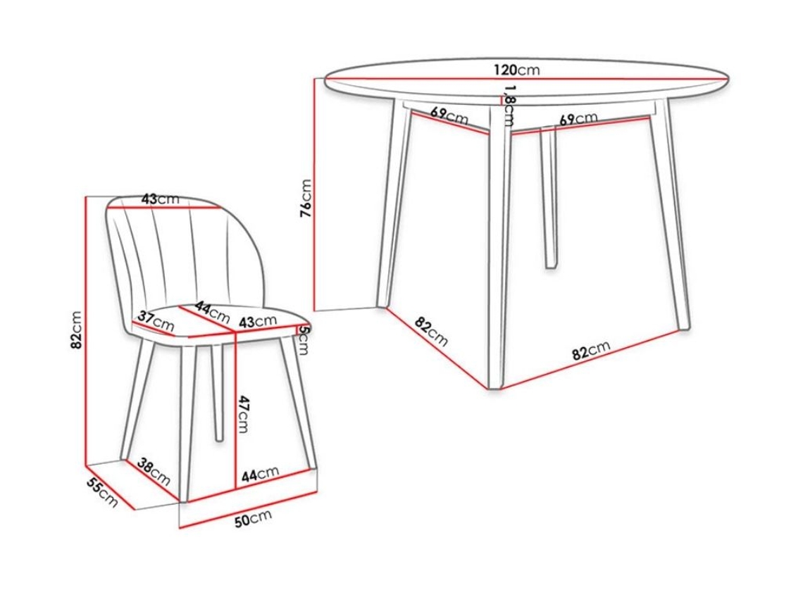 Mesa Fotel I 120 -Magic 2250 AMBIHOME C120 x A76 x P120 cm