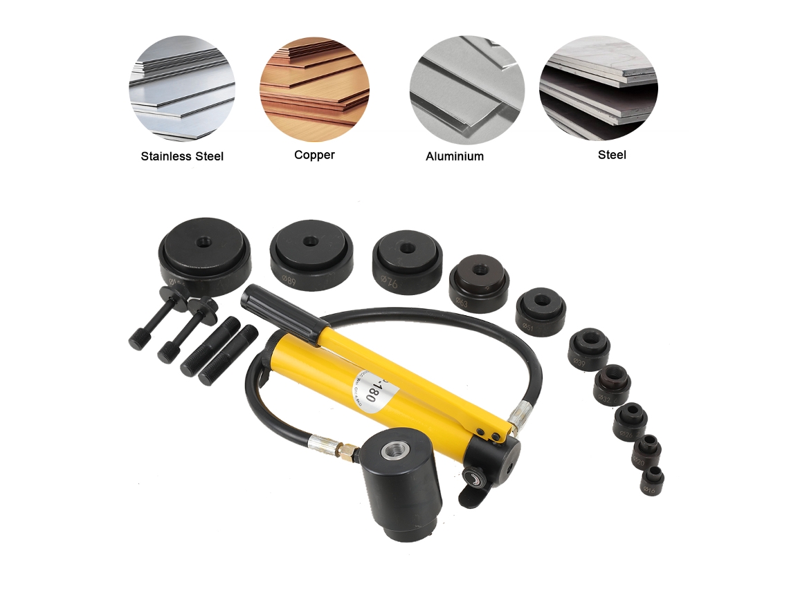 Máquina De Perfuração Hidráulica, Diâmetro Máximo Do Furo 101 Mm, Força Máxima 15 Toneladas, Material Aço Inoxidável Oem