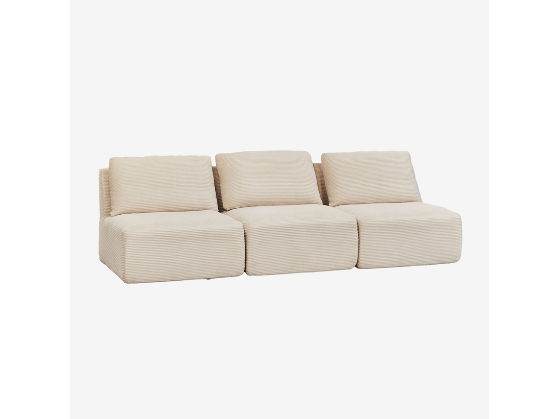 Sofá Modular De 3 Peças Em Veludo Cotelê Embalado A Vácuo Temple Poliéster Sklum