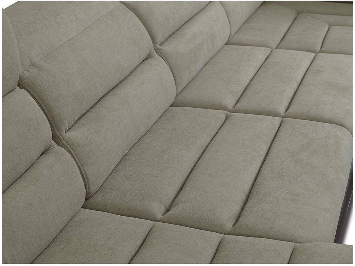 Sofá Cama Boileau VENTE-UNIQUE (Castanho Chocolate e Bege - Pele sintética - 362x217x100 cm/Dimensões da cama: 120 – 139 cm)