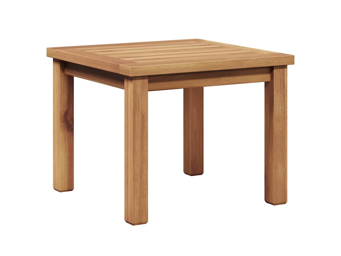 Mesa De Centro Marrom 45x45x36 Cm Madeira Teca Maciça