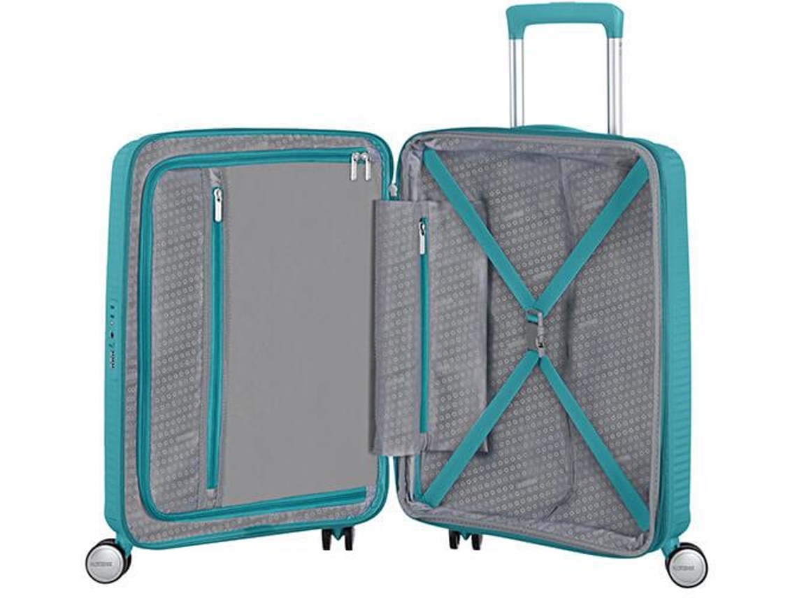 Mala de Cabine Expansível  AMERICAN TOURISTER Soundbox Turquesa (55x40x20/23cm - 35,5/41L)