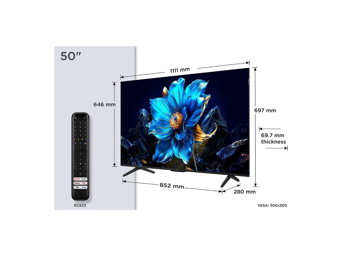 Smart Tv Tcl 50p7k (f Metalizado 50 4k Ultra Hd)