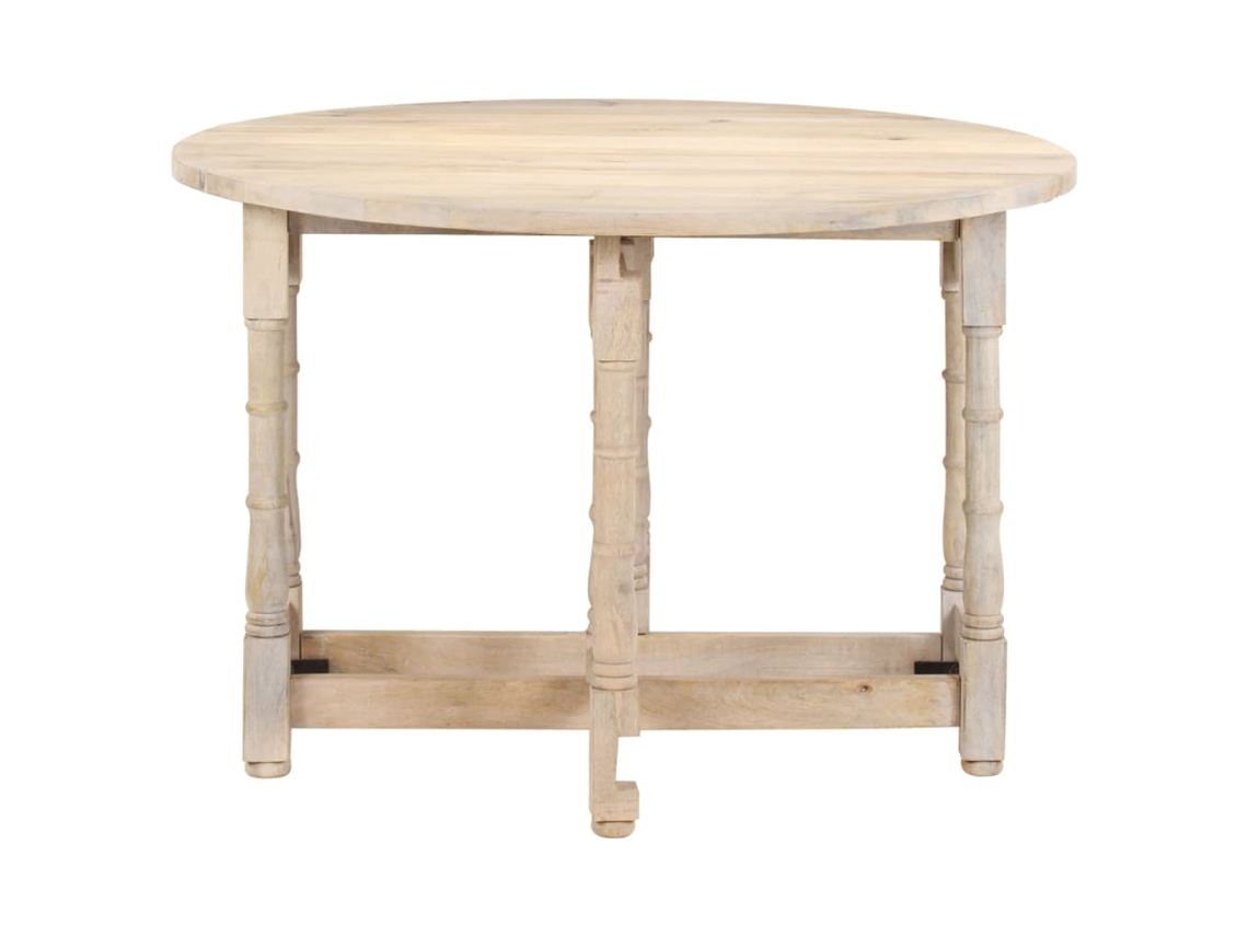 Mesa de Jantar Redonda 110X76 Cm Madeira de Mangueira Maciça NONAME