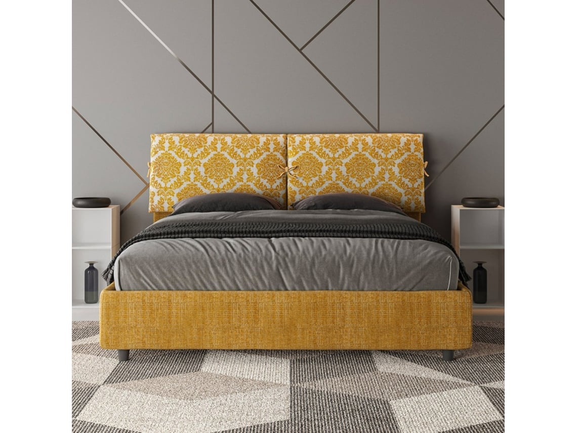 Recipiente de cama de casal 160x190 tecido Mados Giada Agata