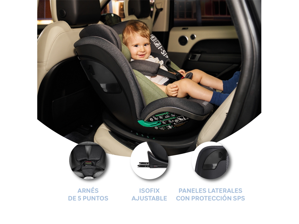 Cadeira Auto Giratória 360º Milos I-Size com Isofix 40-150Cm 036Kg Aprox. 0-12 Anos MS
