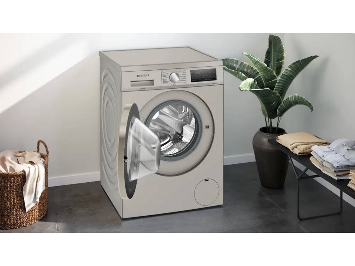 Máquina de Lavar Roupa SIEMENS WU14UT6KES (9 Kg - 1400 rpm - Silver/Inox)