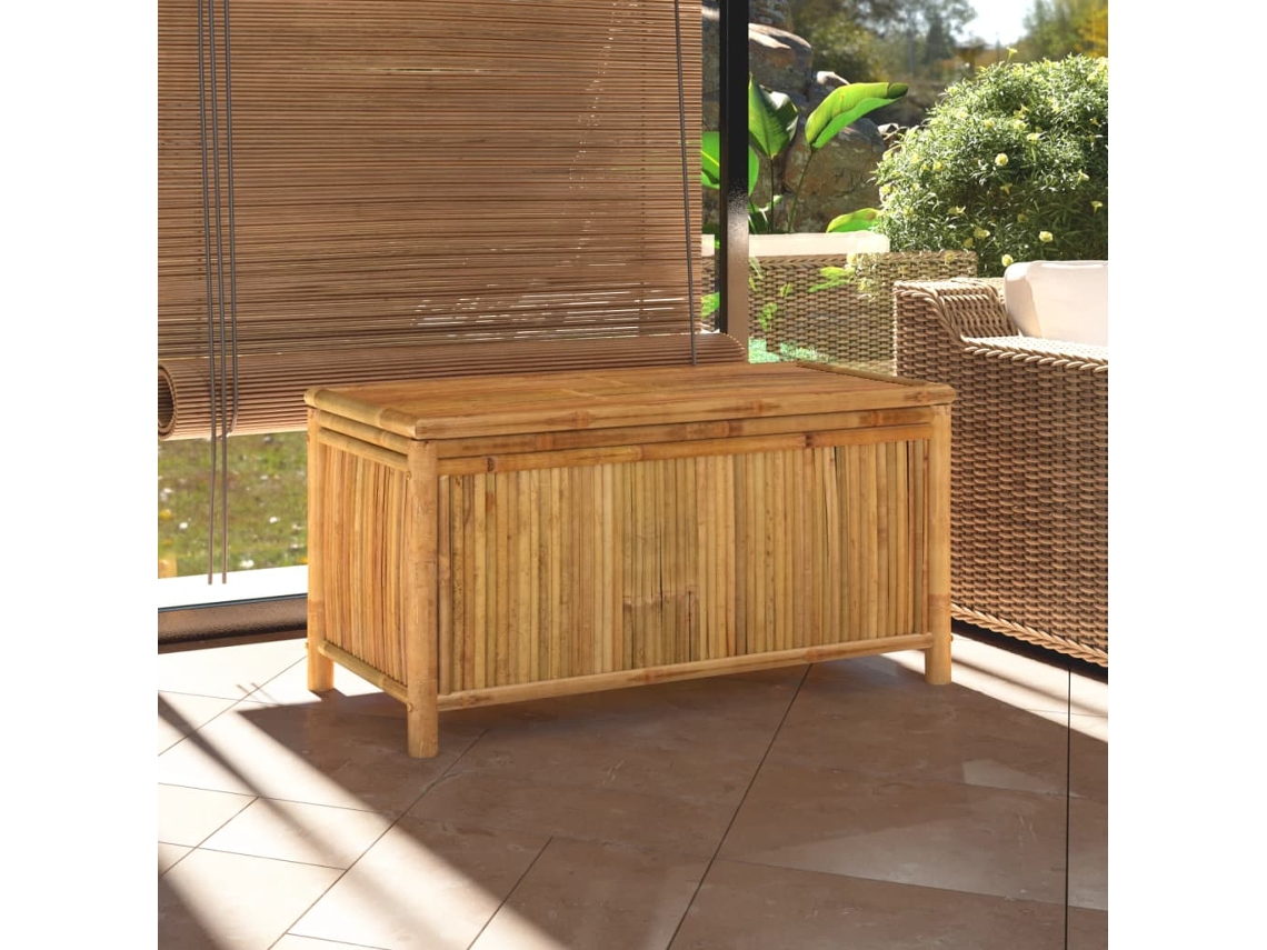 Caixa de Armazenamento VIDAXL Marrom Bambu (110x52x55 cm)