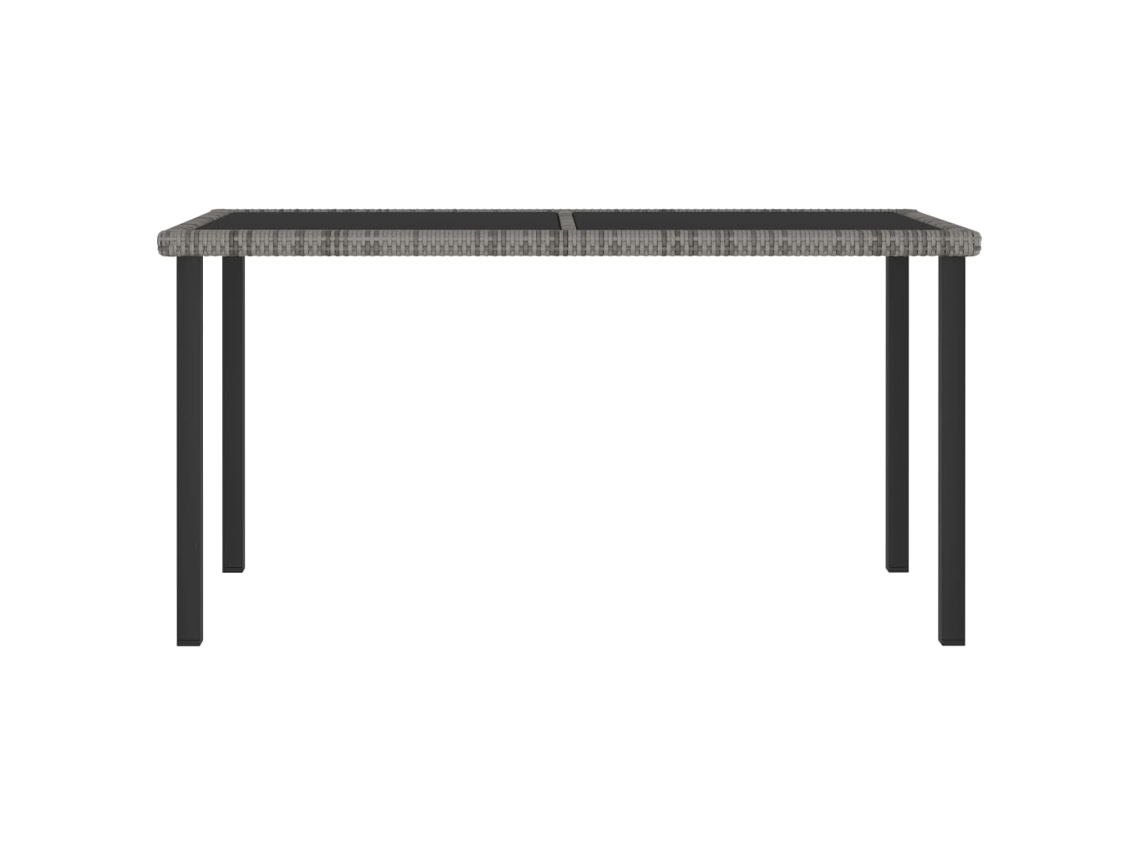 Mesa de Jantar para Jardim 140X70X73 Cm Vime Pe Cinzento NONAME