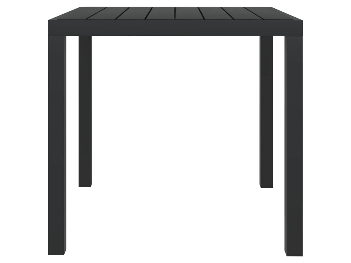 Mesa de Jardim em Alumínio e Wpc 80X80X74 Cm Preto NONAME