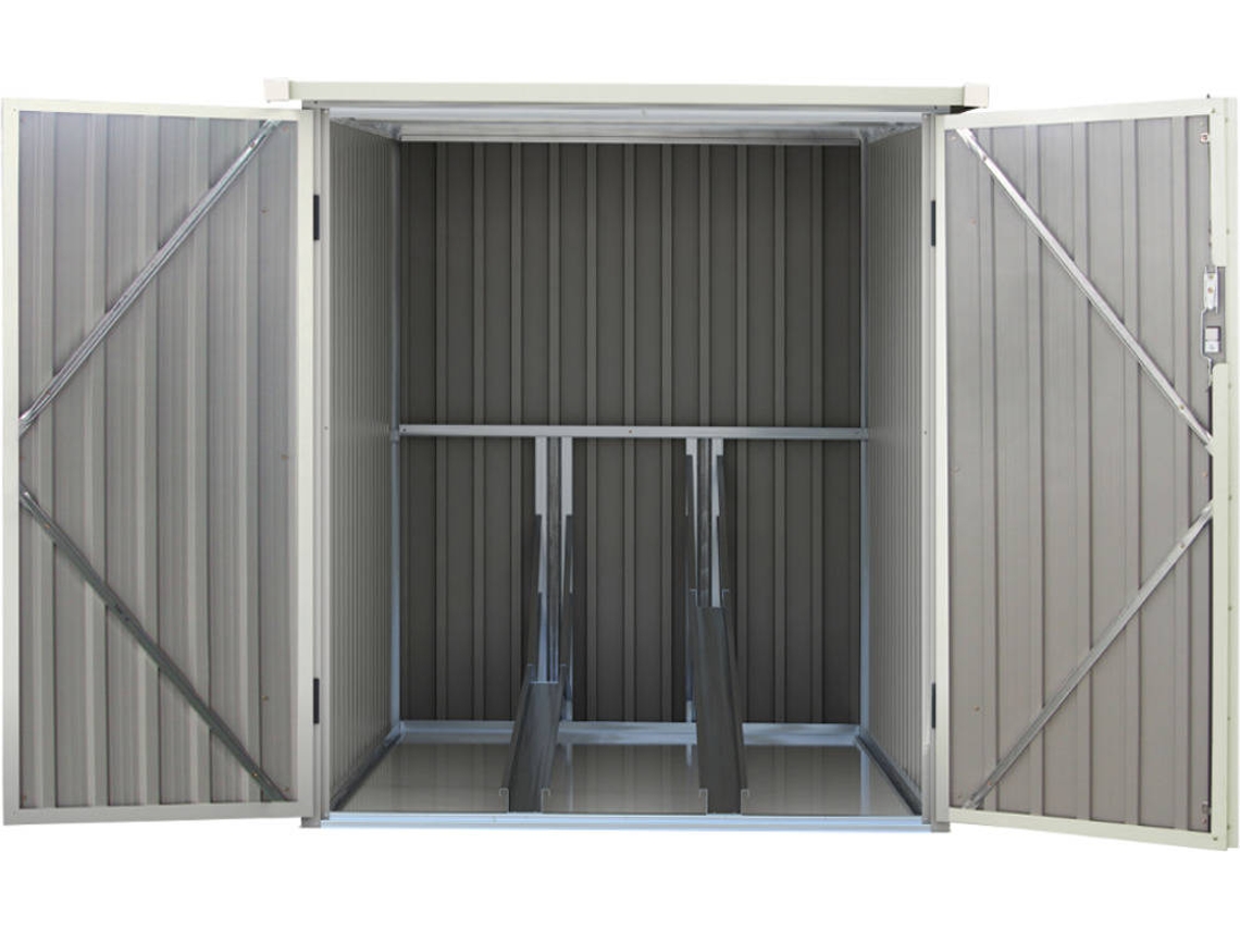 Abrigo de Metal VENTE UNIQUE Para Bicicleta Niki (Cinza Antracite - - 198x142x157 cm)