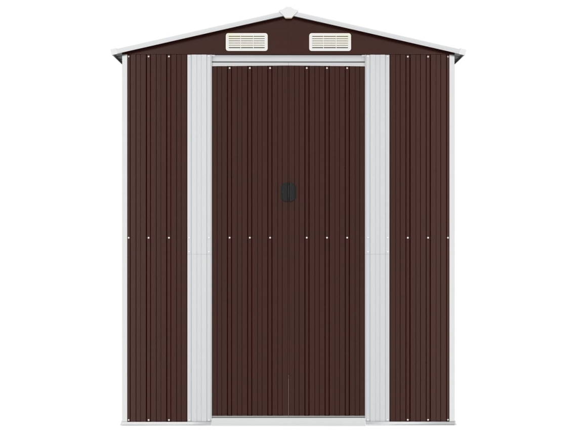 Abrigo MAISON EXCLUSIVE 192x274x223 cm Aço Galvanizado Castanho-Escuro