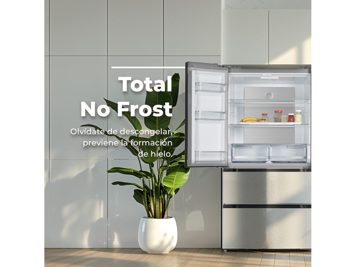 Geladeira Evvo French F80x Aqua, Inverter, Total No Frost, 323l 183l, Dispensador De Água