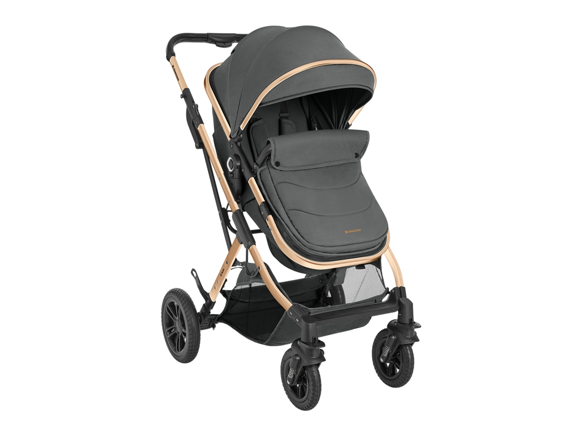 Carrinho De Bebê Kaia 3 Em 1 Com Assento Conversível, Cinza Escuro, Kikkaboo