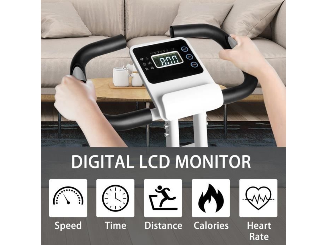 Bicicleta Estática com Encosto e Cordão Volante de 2 5 kg 8 Níveis de Resistência Ajustáveis BIGZZIA