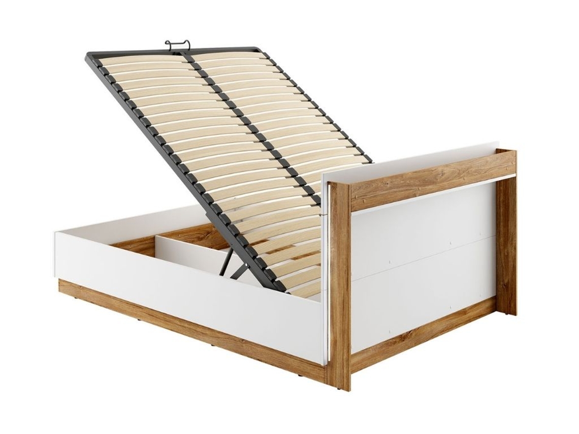 Cama AMBIHOME Aglomerado de Madeira Branco (140x200cm)