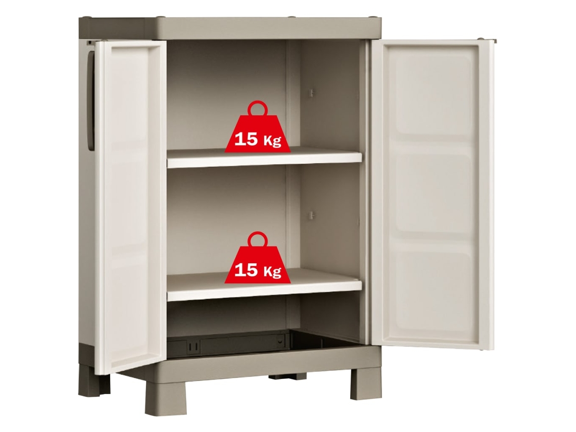 Armário de Exterior KETER Bege Polipropileno (65x45x97 cm)
