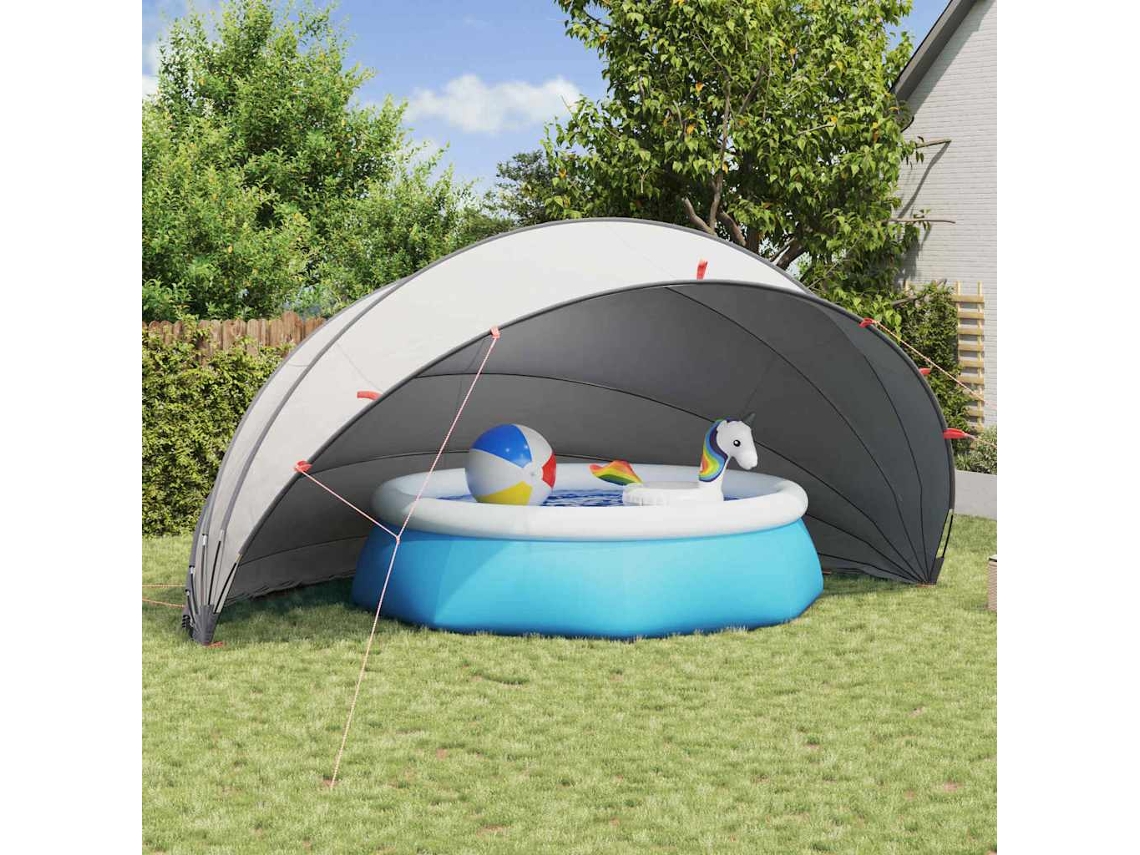 Enclosure De Piscina Vidaxl Cinzento Tafetá (592 X 590 X 275 Cm)