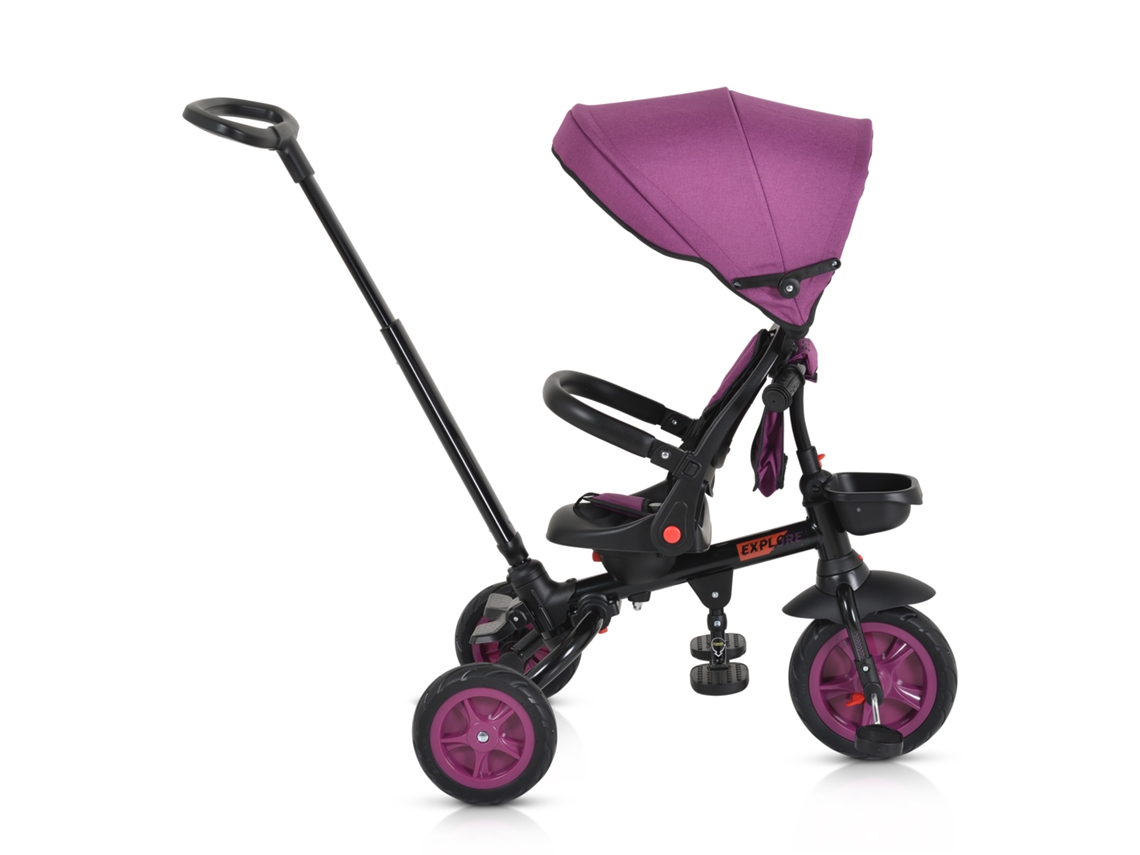 Triciclo Explore Com Guidão Dobrável Roxo Byox Byox