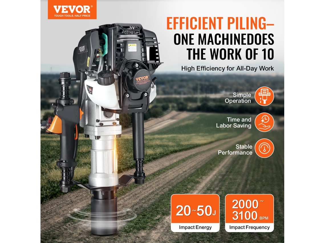 Postes de Gasolina VEVOR para Postes de Cerca T 37 7 Cc 4 Tempos 2 Cabeças