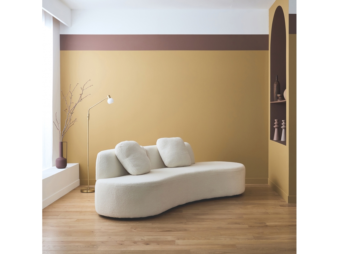 Sofá Virgule Orgânico De 3 Lugares Em Tecido Bouclette L Sweeek