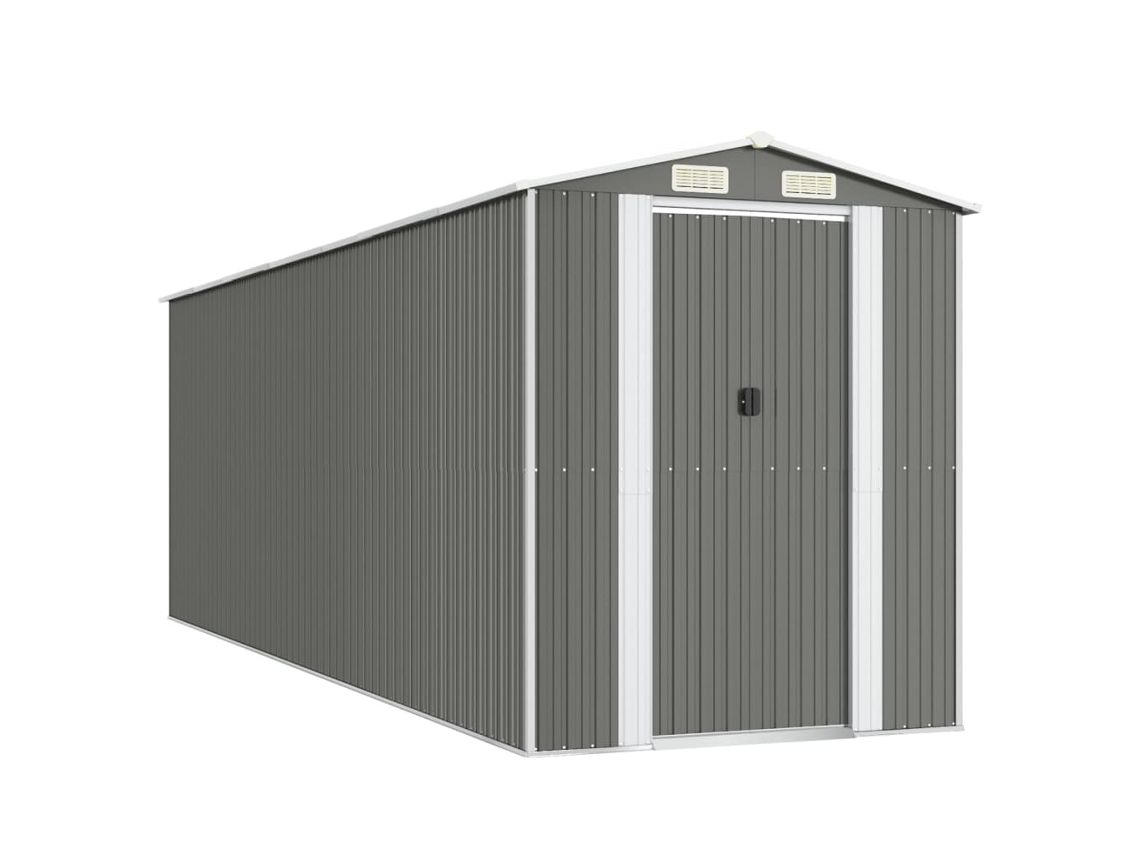 Abrigo MAISON EXCLUSIVE 192x606x223 cm Aço Galvanizado Cinzento-Claro