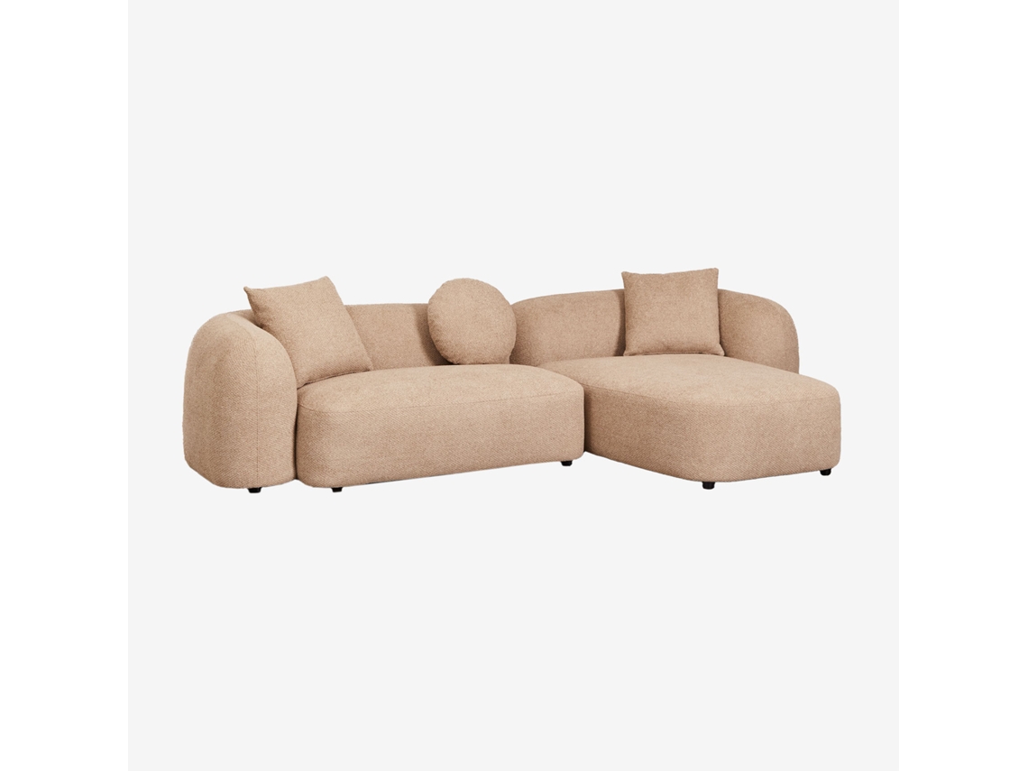 Sofá Modular Chaise Longue Direito De 2 Peças Em Coco Chenille Poliéster Sklum