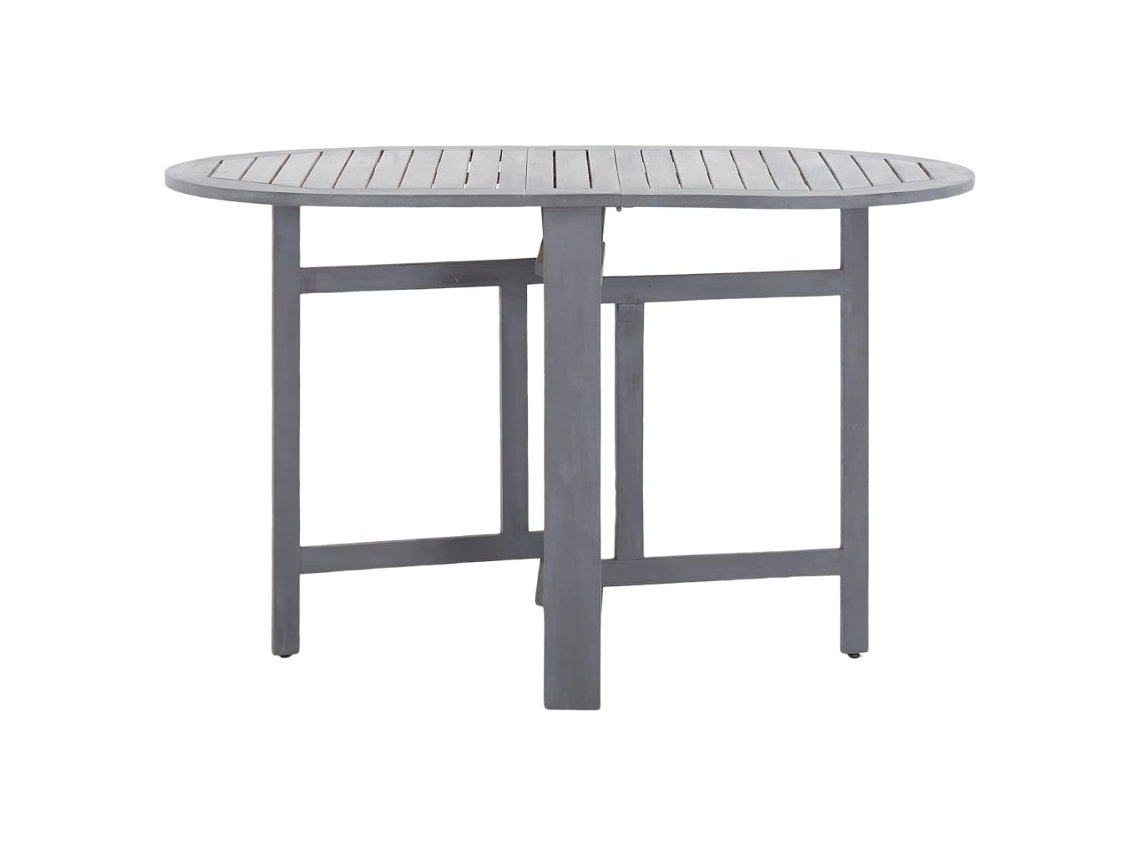 Mesa de jardim VIDAXL Cinzeto Madeira de acácia (120x70x74 cm)