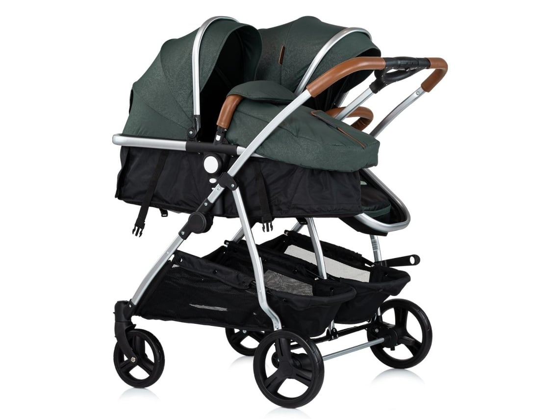 Carrinho Duplo Duo Smart Com 2 Cadeiras Auto E Base Isofix Chipolino Basil