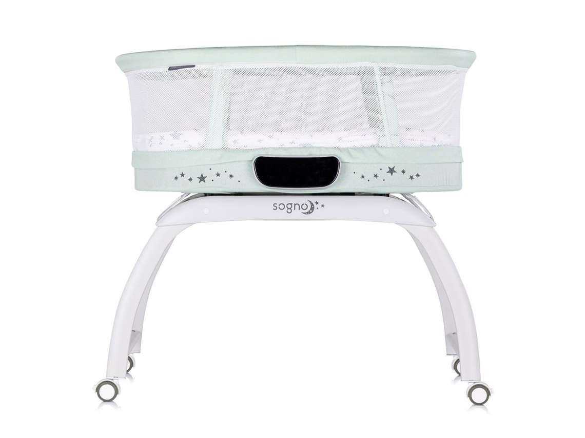 Mini Berço Sogno 2 Em 1 Com Peso Digital, Bluetooth E Controle Remoto Da Chipolino